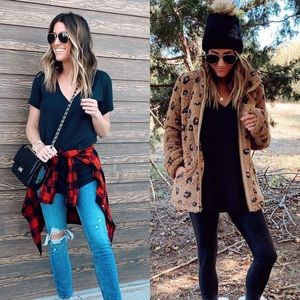 Abercrombie & Fitch x The Sister Studio ig size large black v-neck